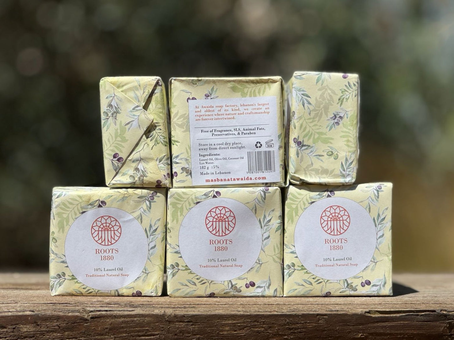 Awaida Roots 1880 Olive and 10% Laurel Soap