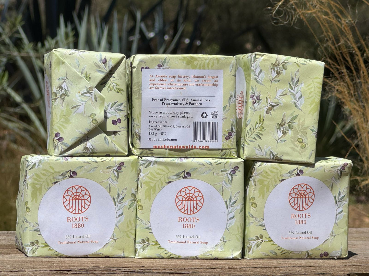 Awaida Roots 1880 Olive and 5% Laurel Soap